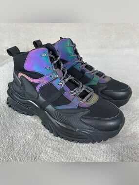 Javi Jiggy Sneaker Boots Mens Shoes Size 11 Black Purple Mid Lace Up NEW